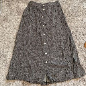 Button down maxi skirt